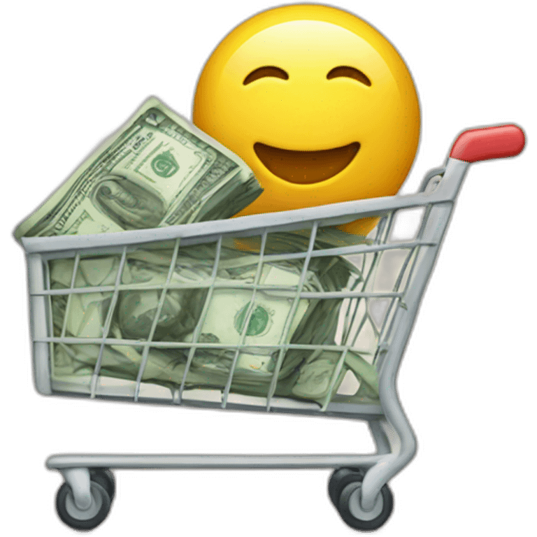 Money in a cart emoji