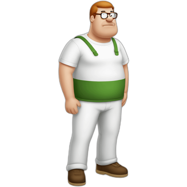 peter-griffin-family-guy, white t-shirt green pants emoji