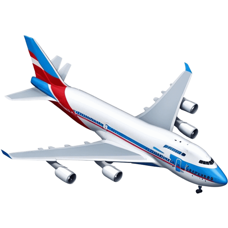 Boeing 747 - Boeing (Model Year: 2020) (Iconic colour: White with red and blue) emoji