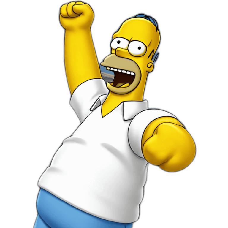 Homer Simpson waving emoji