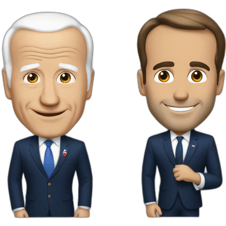 Macron parle à biden emoji