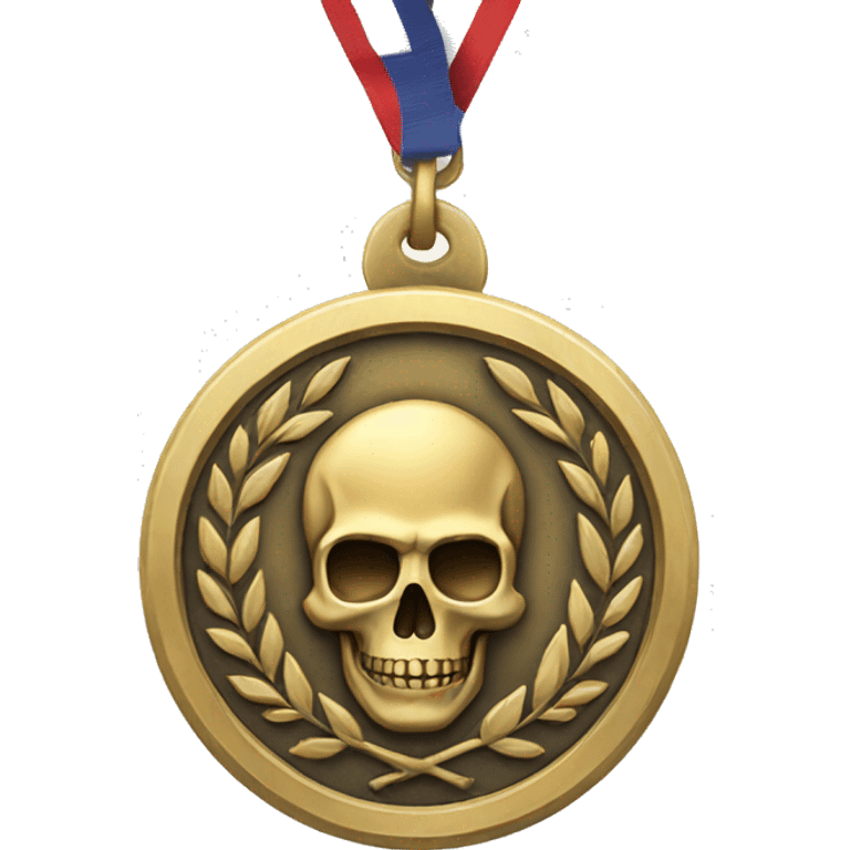 medal with skull emoji in middle emoji