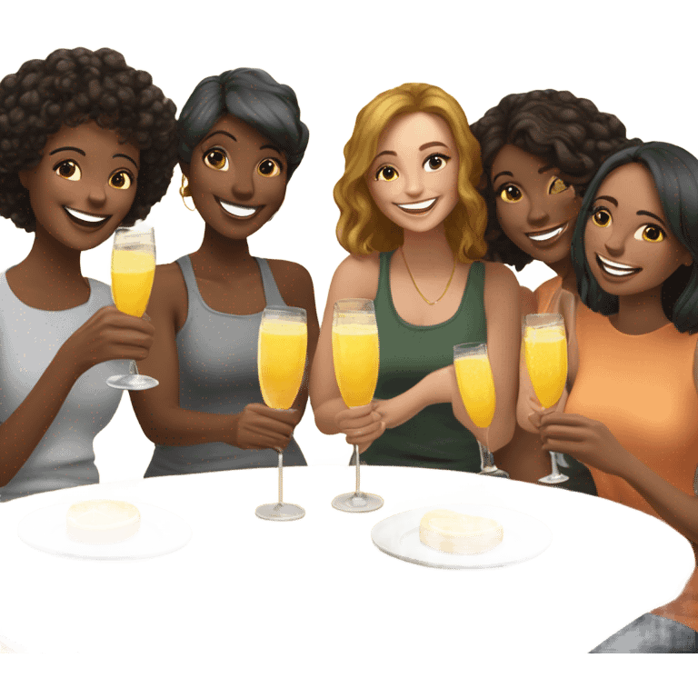 Mimosas with female friends  emoji