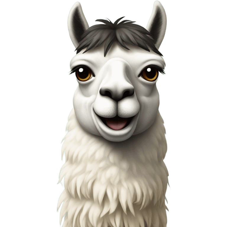 Llama with mustache  emoji