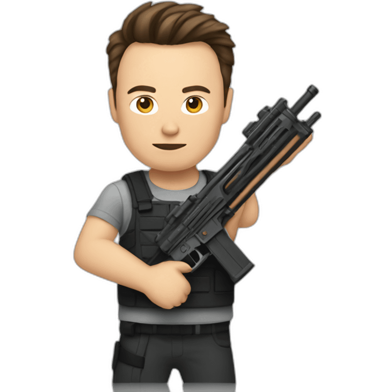 elon musk holding weapon emoji