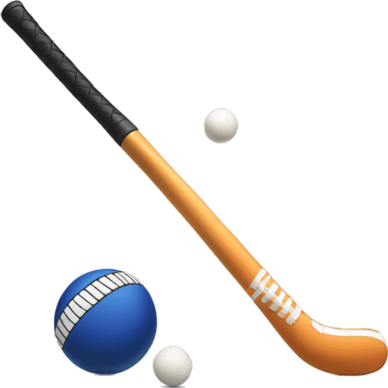 Field Hockey stick and ball emoji