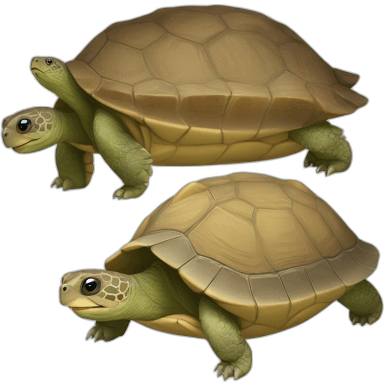 Une tortue sous une loutre emoji