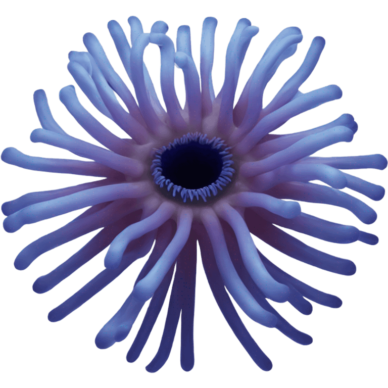 A blue sea anemone  emoji