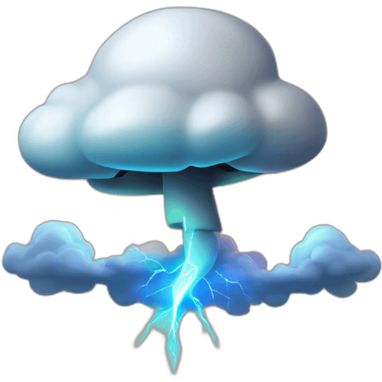 radioactive lightning bolt smiley glow kaboom cloud mushroom sunset futuristic smiley face emoji