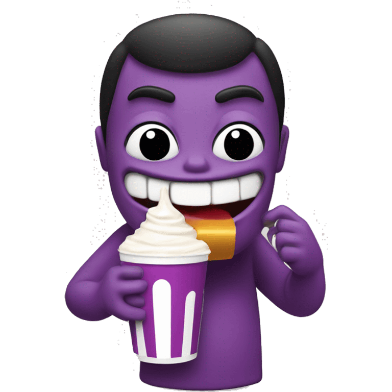 Grimace drinking McDonald’s milkshake  emoji