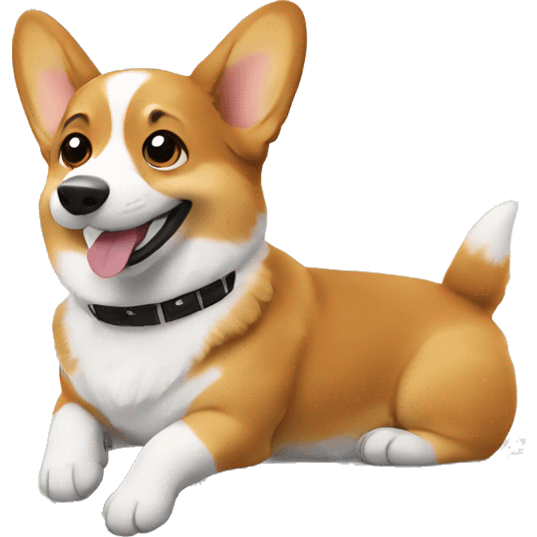 Corgi on an airplane emoji