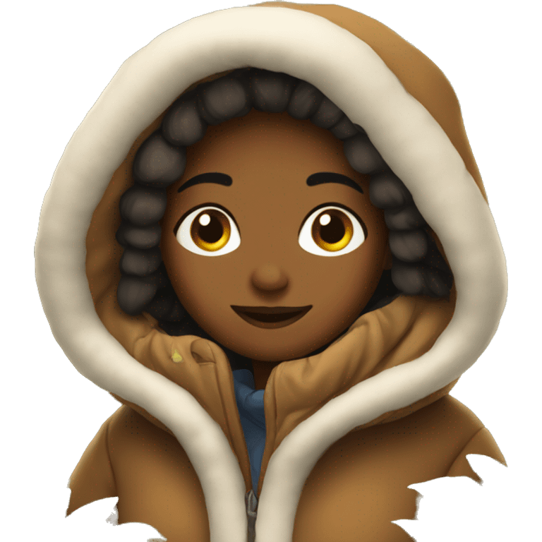 Cozy girl in the forest  emoji