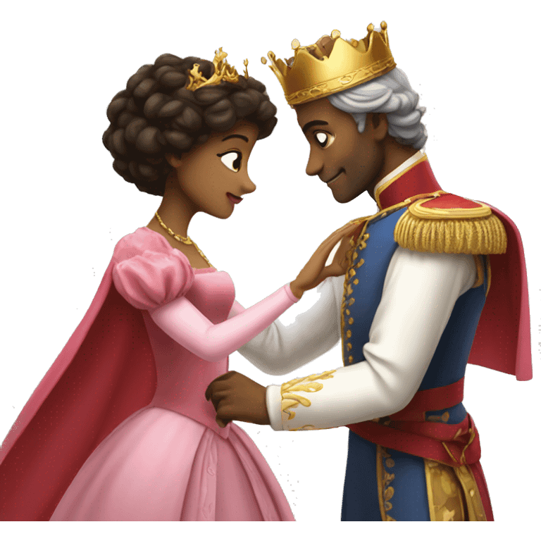 a prince kissing the hands of a princess emoji