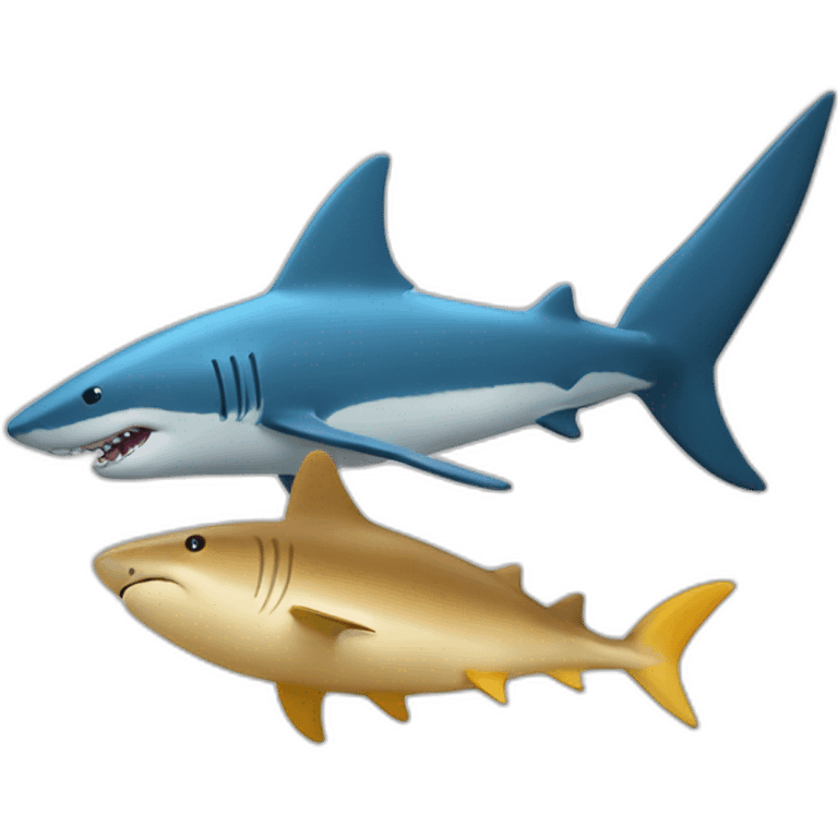 Un requin avec 2 tours emoji