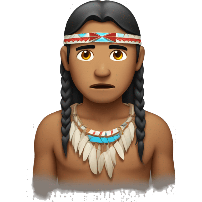 a native american man crying emoji