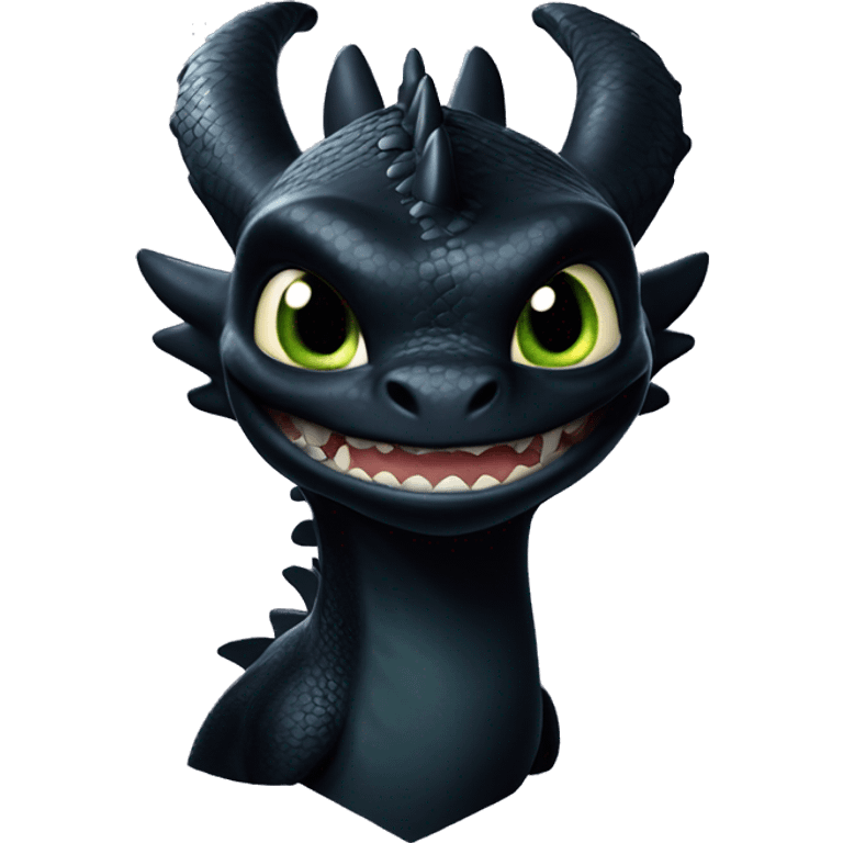 Head of the dragon toothless from how to train your dragon emoji