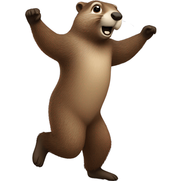 Dancing groundhog  emoji