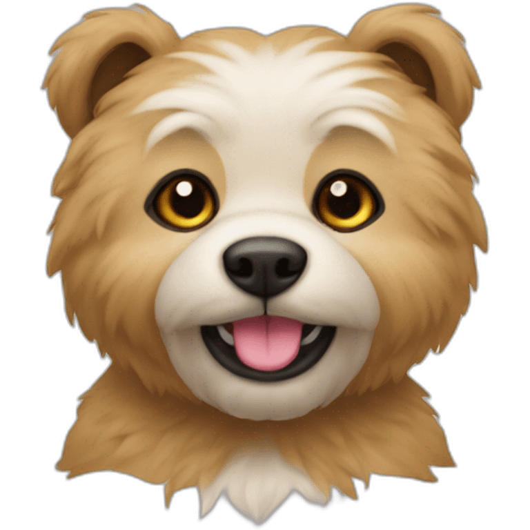 Ours en peluche sur un chien emoji