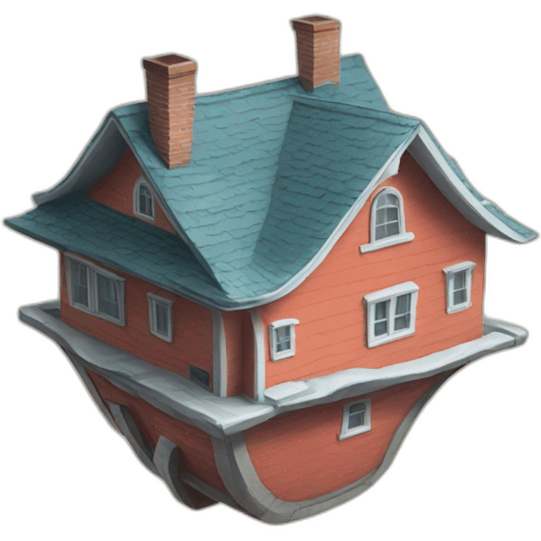 Upside down house emoji