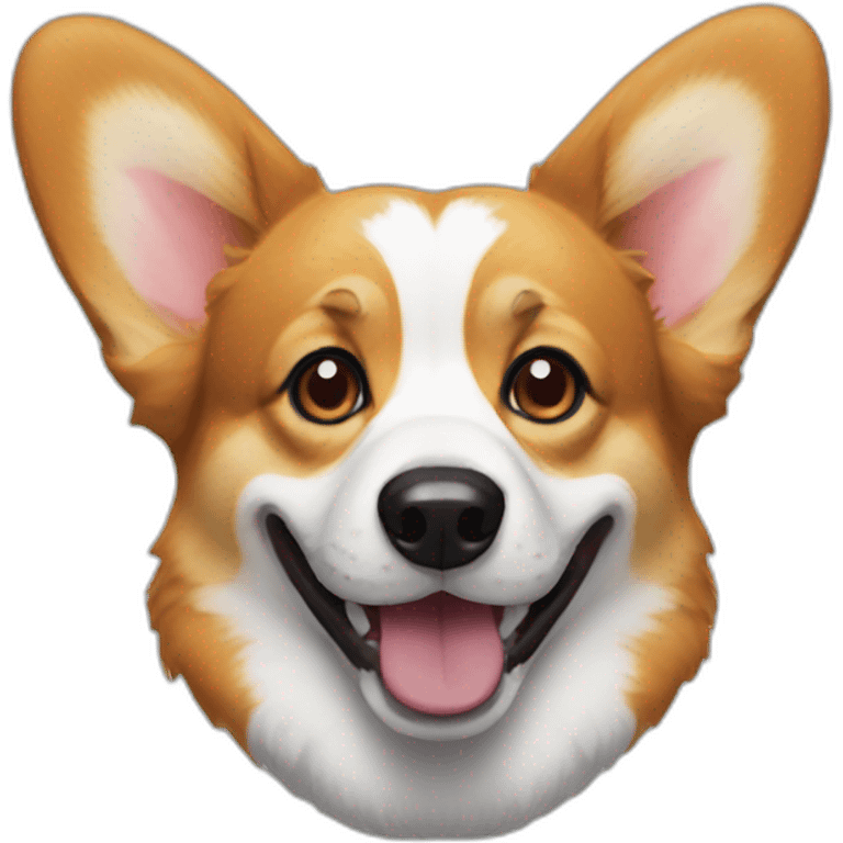 Corgi clown emoji