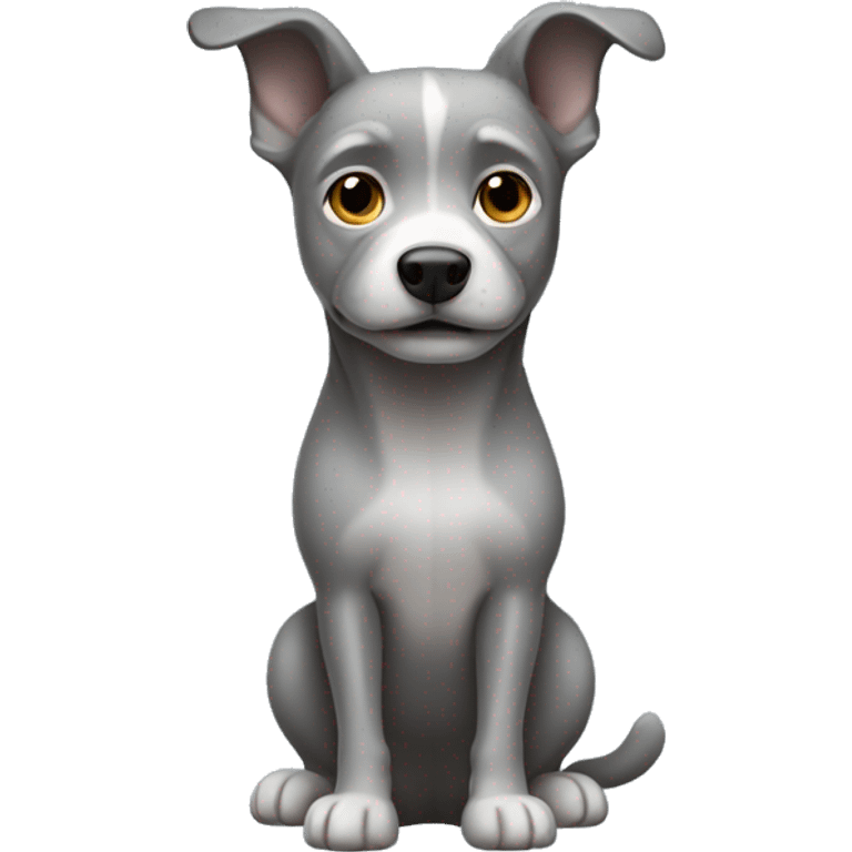 small-grey-dog-standing-upright emoji