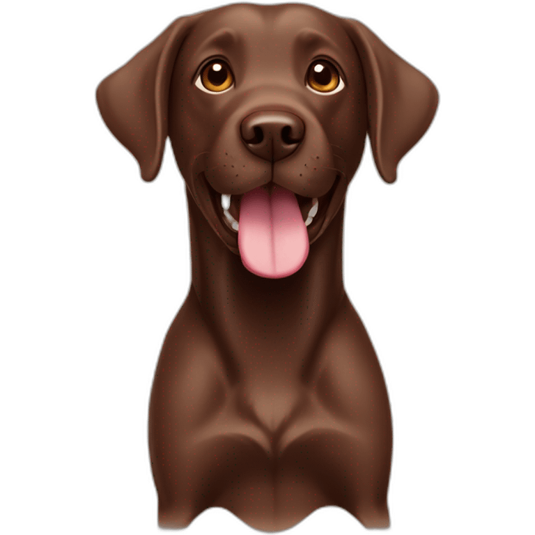 labrador Retriver chocolate color very happy emoji