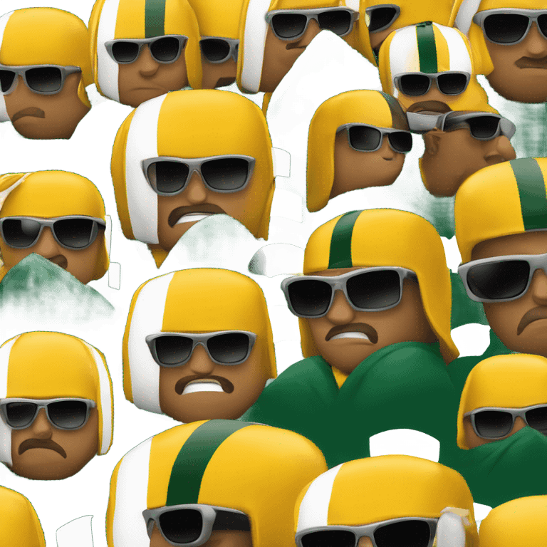 Green Bay Packers cheesehead with sunglasses emoji