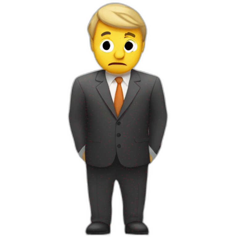 stock market falling down, unhappy man emoji