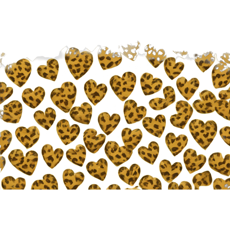 Leopard print heart emoji