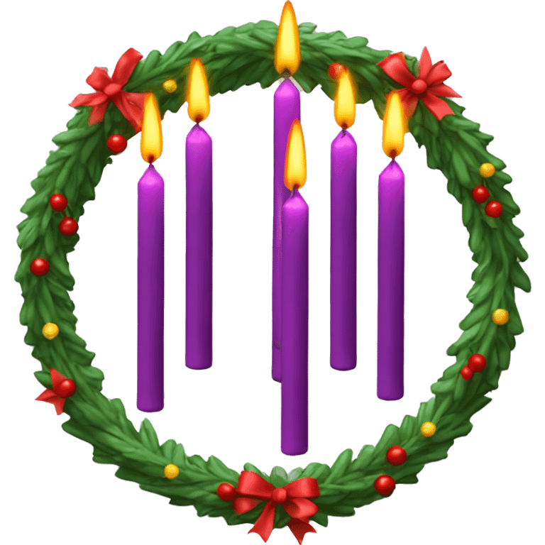 Advent wreath 5 candles emoji