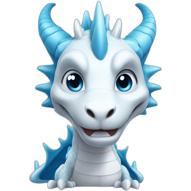 blue eyed white dragon emoji