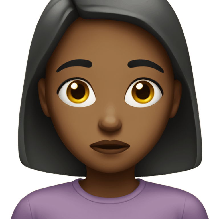 worried girl emoji