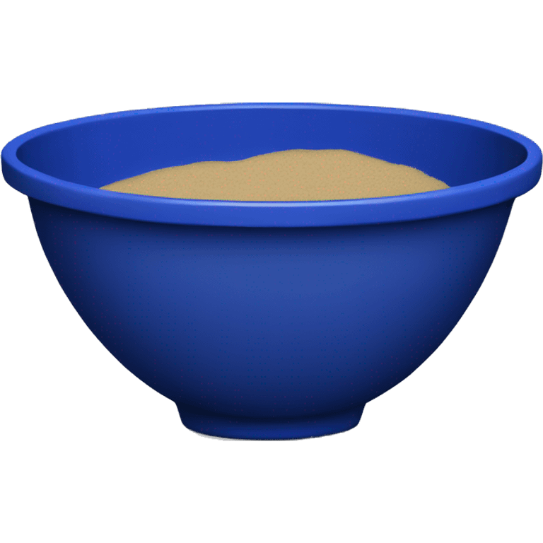 Realistic cobalt blue mixing bowl emoji