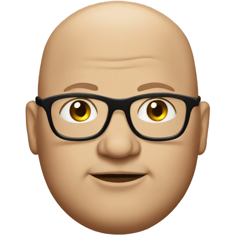 fat bald guy with glasses  emoji