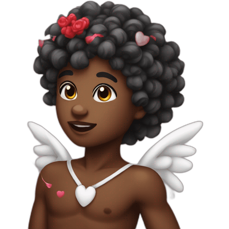 cute black cupid emoji