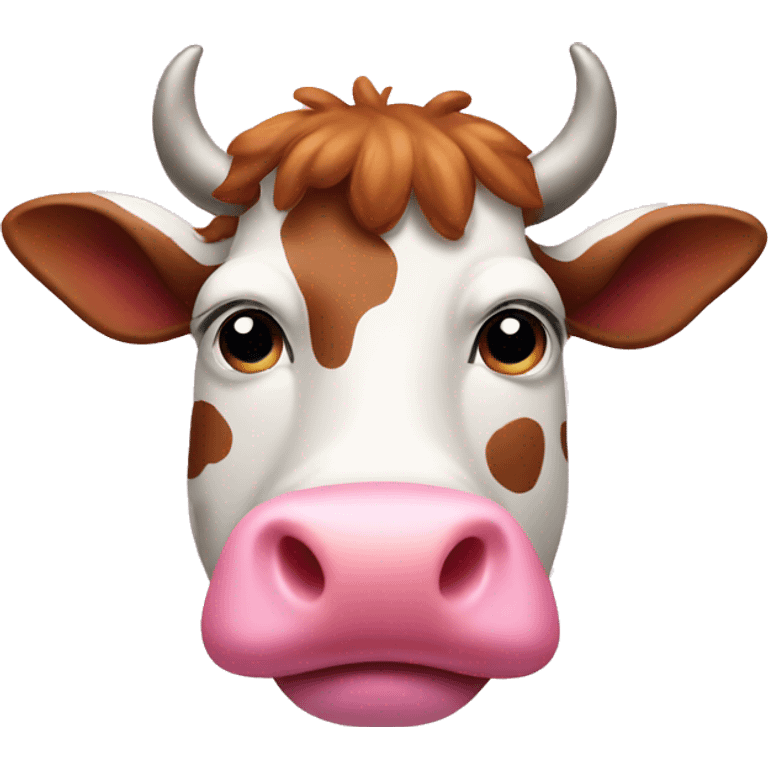 Pink cow emoji