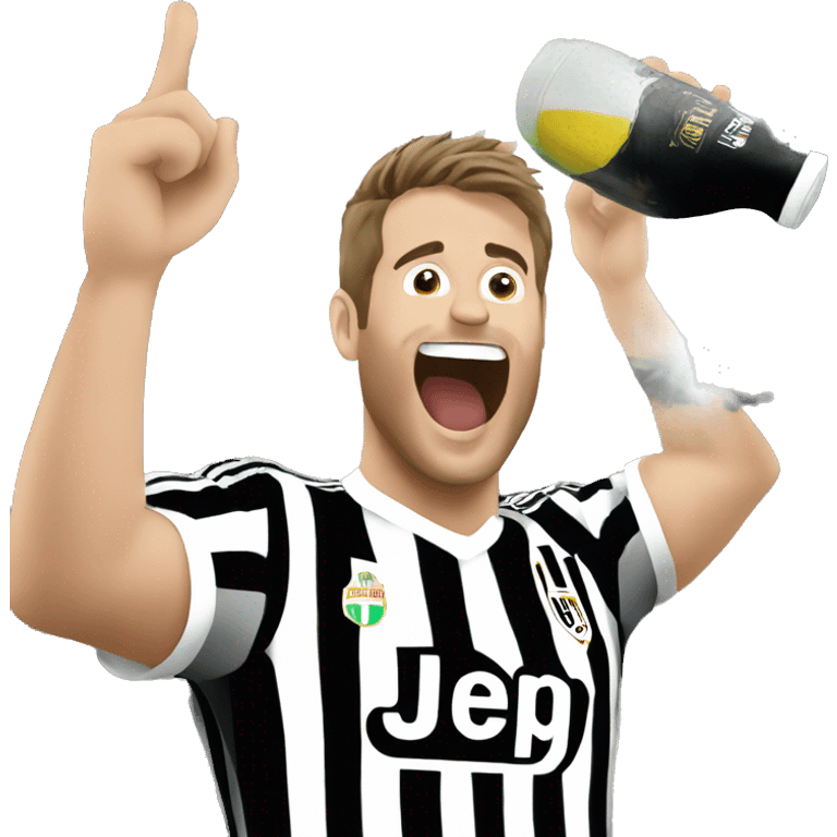 Juventus fan celebrating the Scudetto emoji