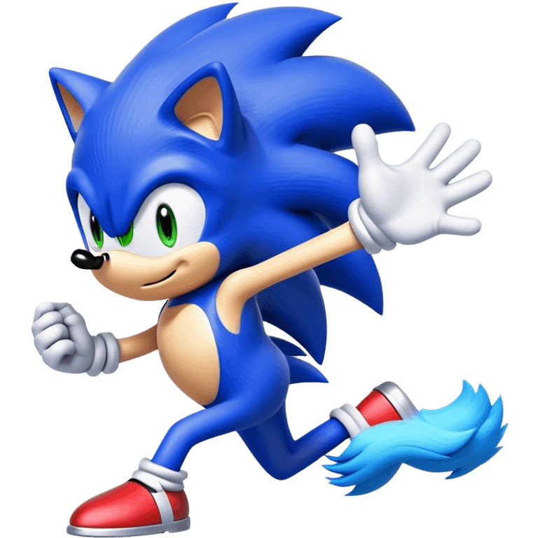 Sonic moving from left to right emoji