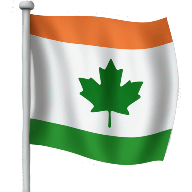 genrate flag with chinar/maple leaf in middle of kashmir  emoji