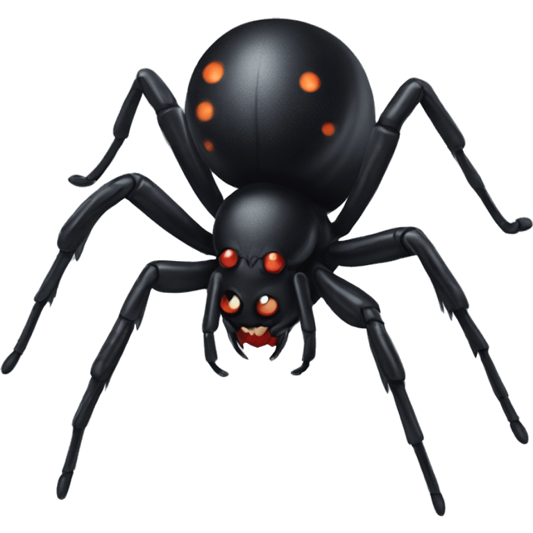 realistic black widow spider emoji