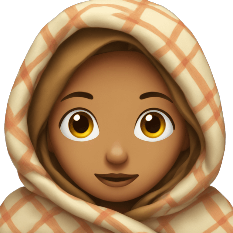 Girl in a blanket emoji