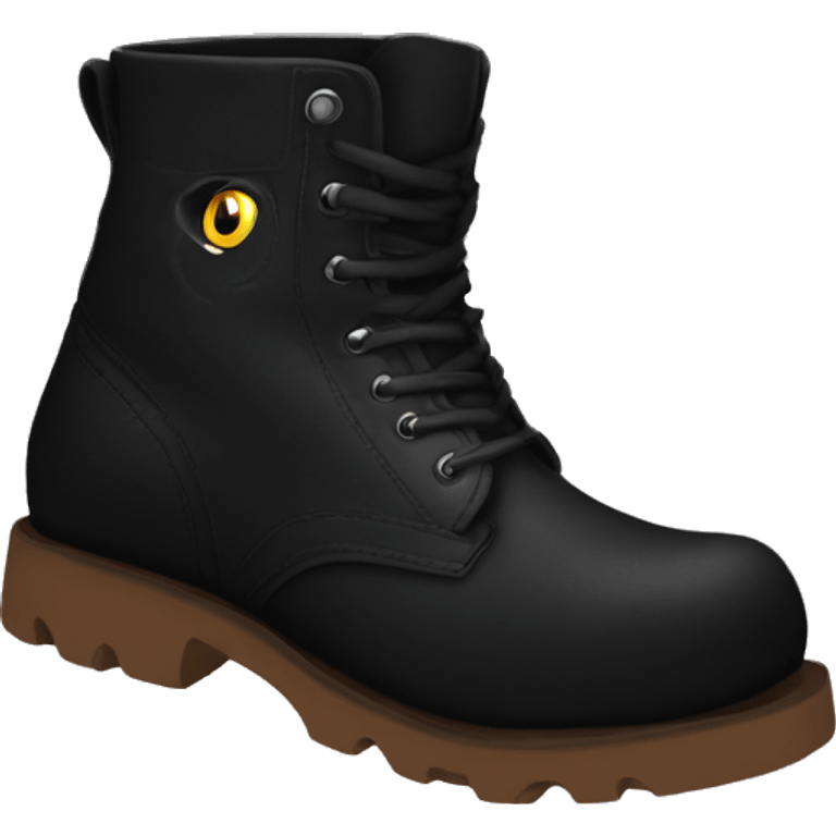 black grinders boots emoji