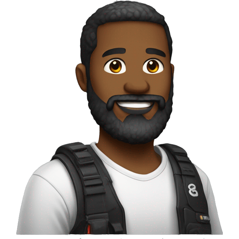 Gamer 28 years with beard black  emoji