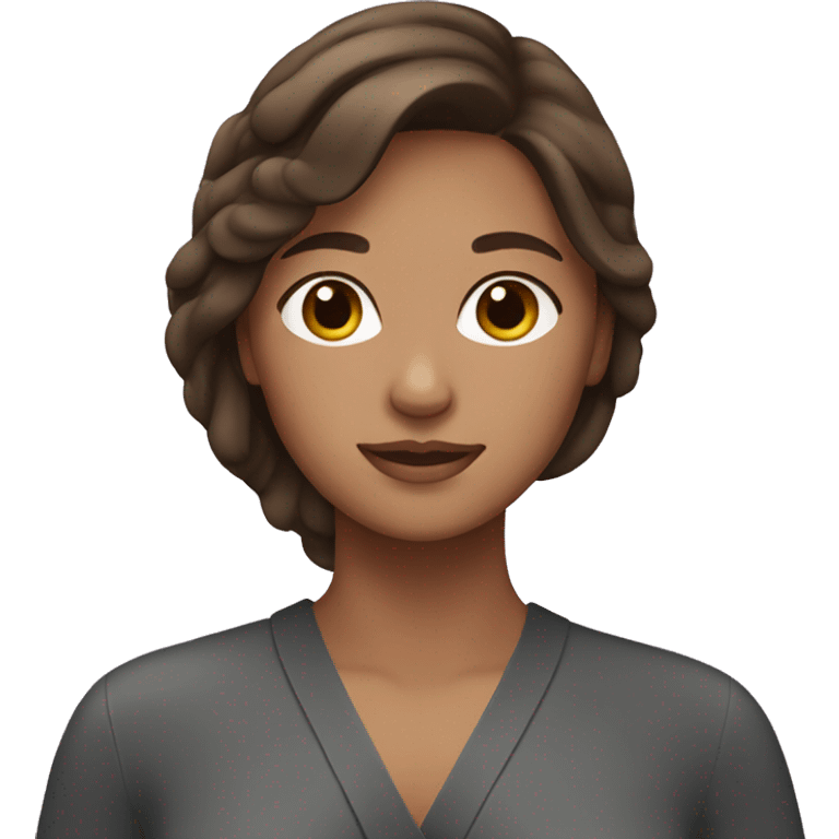 Girl with Brown hair in spa  emoji