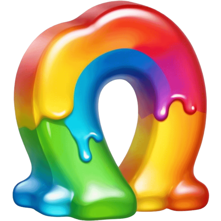 Melting gummy  rainbow emoji