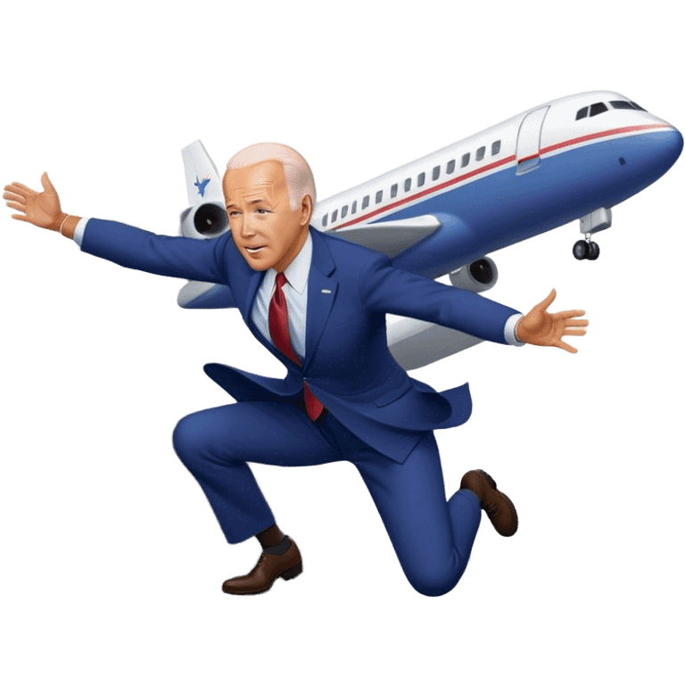 Biden fall on the aircraft steps emoji