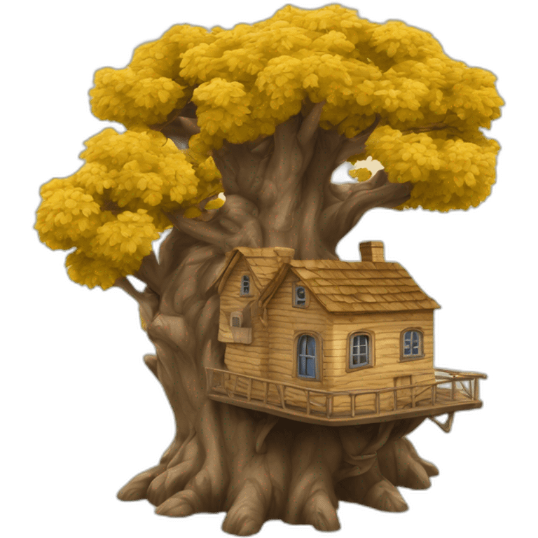 une maison sur un arbre emoji