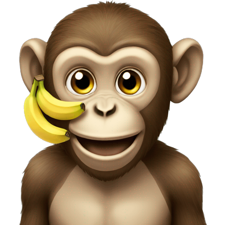 Monkey eat banana emoji