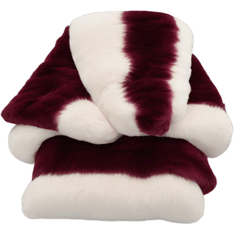 burgundy luxury fur folded blanket emoji