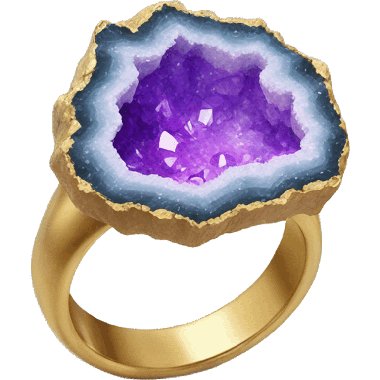 crystal geode ring emoji